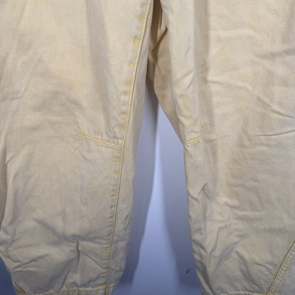 Gap Mid Rise SuperSoft Pull-On Barrel Jeans Reed Yellow Medium G2 - Picture 4 of 7